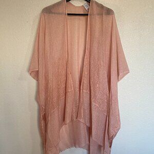 Women's Lace Layering beach cover-up, S/M, Blush